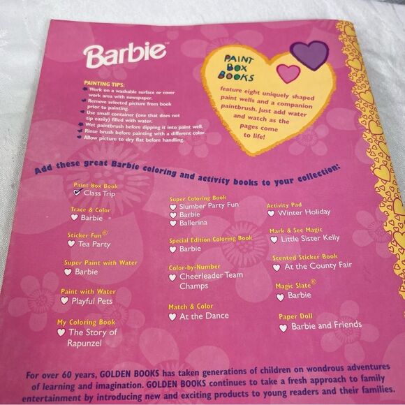 Vintage 1997 Barbie Paint Box Book Claas Trip School Field Trip Golden Book - Picture 4 of 11